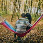 Romantic couple hammock