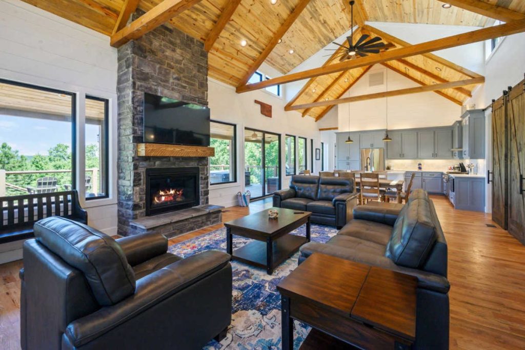 Living Room Kitchen Skyfall Lodge